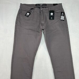 XRAY Jeans Mens 36x32 Gray Slim Fit Stretch Denim Commuter Pants Tapered Casual